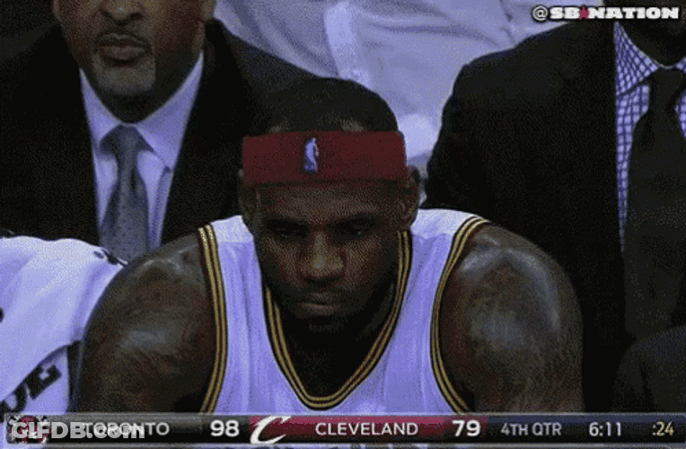 Lebron Crying Sad Blank Stare GIF