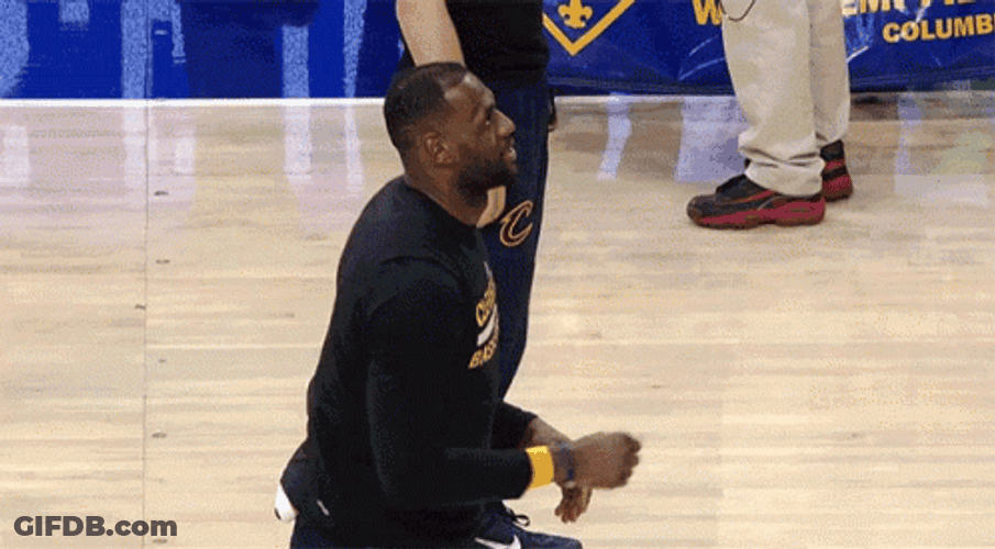 Lebron Flop Hitting By A Ball GIF