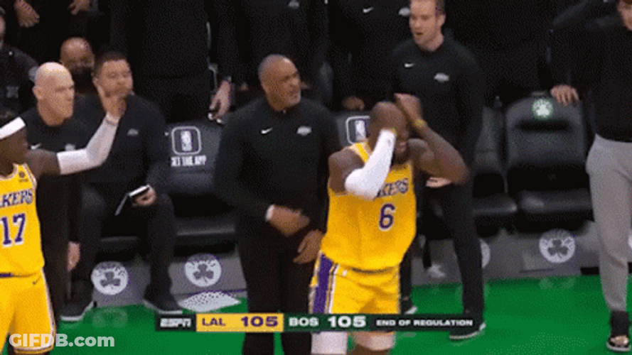 Lebron Flop Outrage GIF