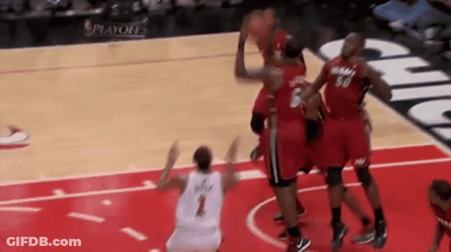 Lebron Flop Over Reacting Rebound GIF