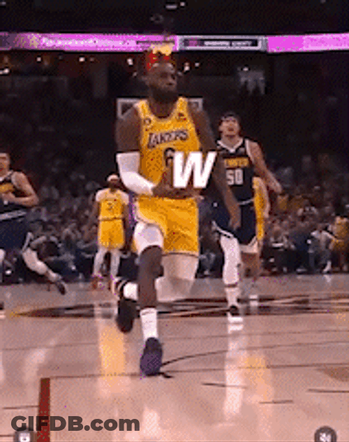 Lebron Flop W Basketball GIF