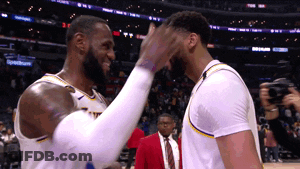 LeBron James And Anthony Davis Shaking Hands GIF