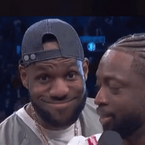 Lebron James Dwayne Wade Happy Face GIF