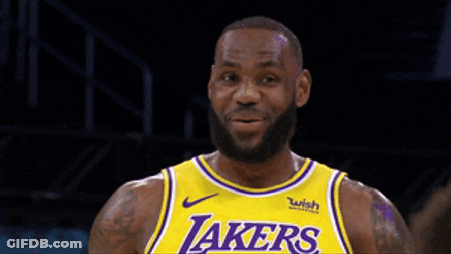 Lebron James Happy Face Reaction GIF
