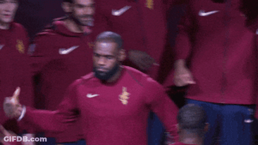 LeBron James Huddle Cavalier GIF