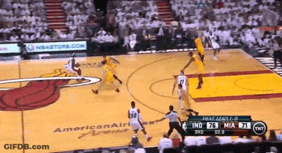 Lebron James Indiana Miami Basketball Game GIF