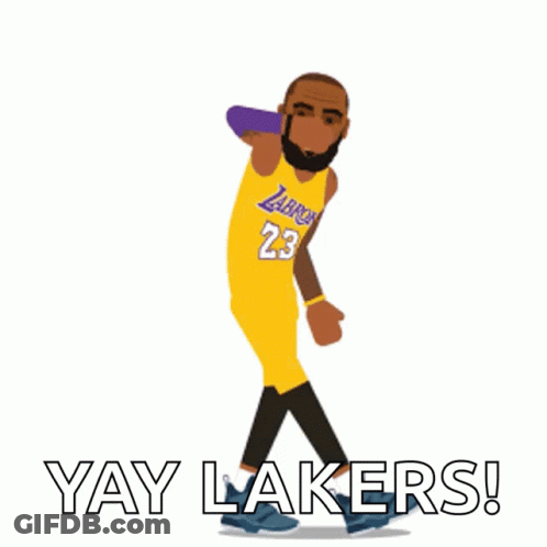 LeBron James Jumping With Yay Lakers GIF
