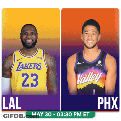 Lebron James Lakers Jersey And PHX Jersey GIF