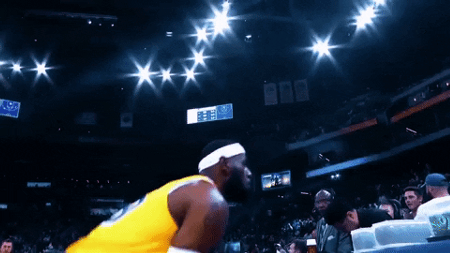 Lebron James Pre-Game Routine Chalk Toss GIF