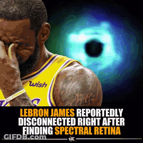 Lebron James Reportedly Disconnected Right After Finding Spectral Retina On A Poster GIF