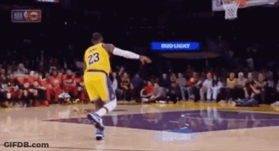 Lebron James Reverse Wind Mill Dunk GIF