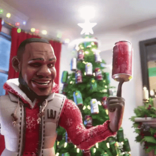 LeBron James Spinning Sprite Cranberry Can On Fingertip GIF