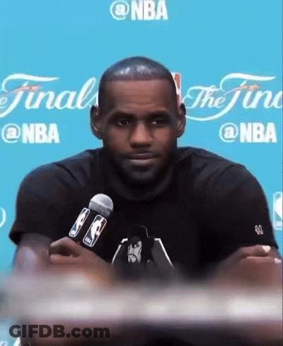 LeBron James Talking Into Microphone NBA GIF