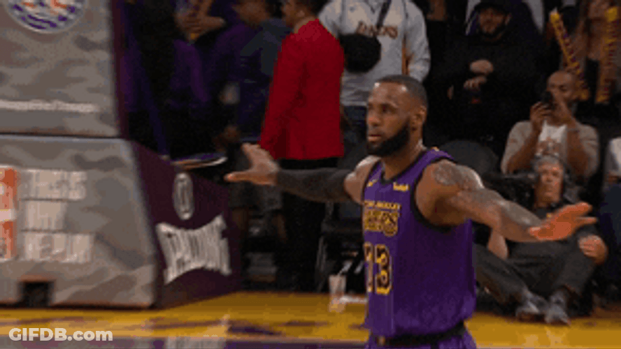 Lebron Missing Dunk Open Arms Defending GIF
