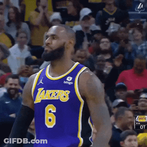 Lebron Missing Dunk Screams Facing Crowd GIF