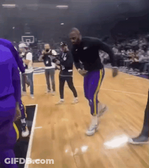Lebron Missing Dunk Still Dancing GIF