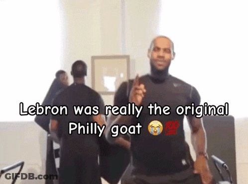 Lebron Was Really The Original Philly Goat With A Tear Coming Out Of His Eye GIF