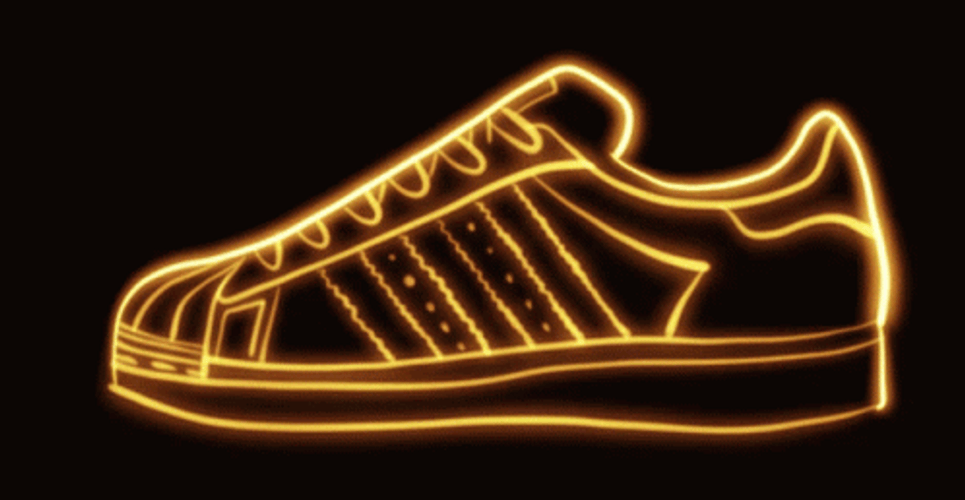 Led Lights Used Animation Adidas Superstar Shoes GIF