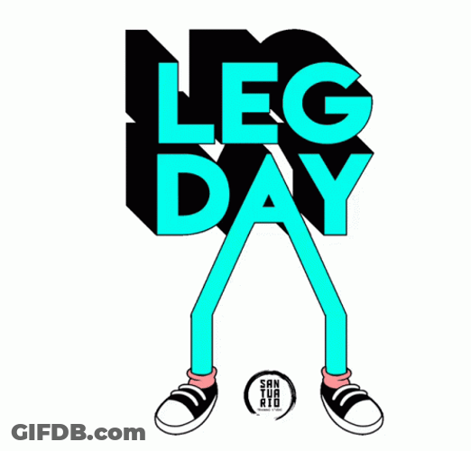 Leg Day Animated Logo GIF