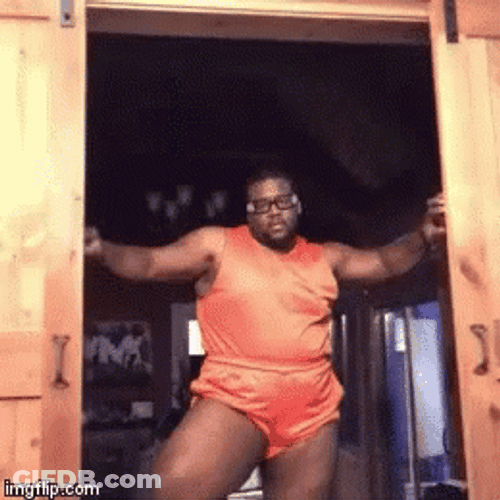 Leg Day Funny Big Guy Knick GIF