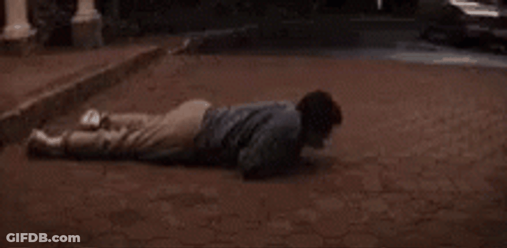 Leg Day Hangover Crawling GIF