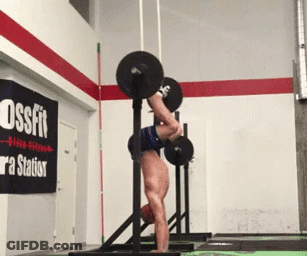 Leg Day Pressed Up Handstand GIF