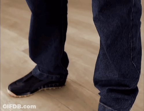 Leg In Black Shoes GIF