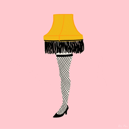 Leg Lampshade Lights On Off GIF
