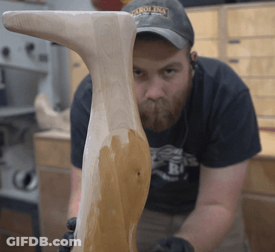 Leg Made From Wood GIF