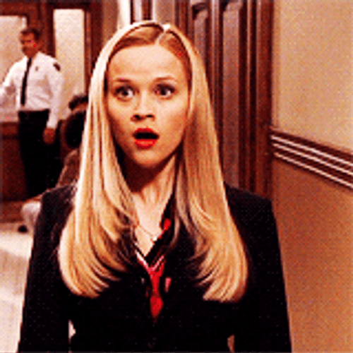 Legally Blonde Reese Witherspoon Surprise Reaction GIF