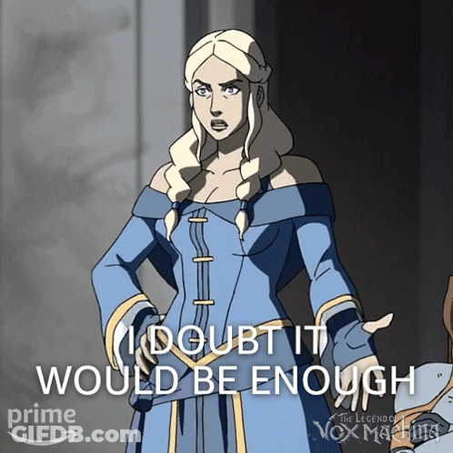 Legend Of Vox Machina Blonde Woman In Blue Dress GIF