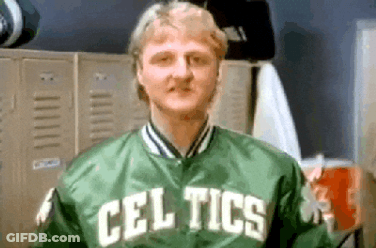 Legendary Boston Celtics Player Larry Bird GIF