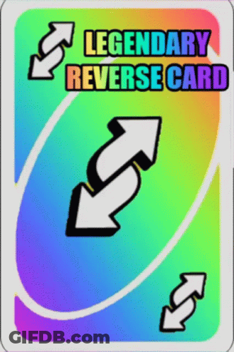 Legendary Reverse Card With Two Opposite Arrows GIF