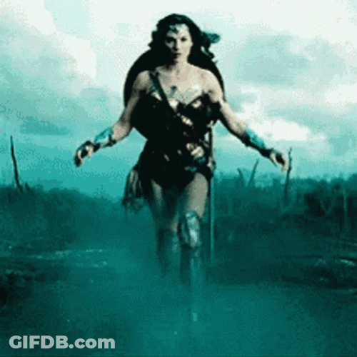 Legendary Superhero Walking Wonder Woman GIF