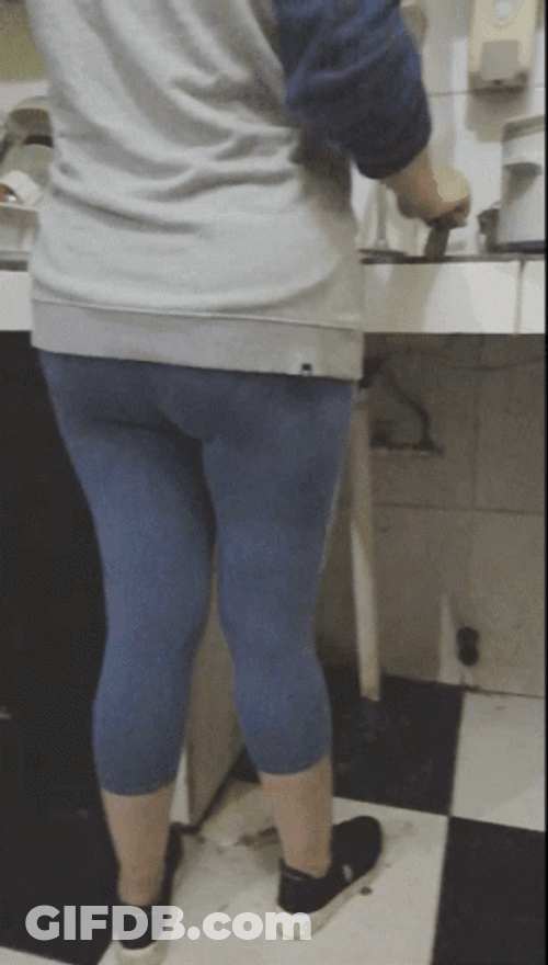 Leggings Household Chores Washing Dishes GIF