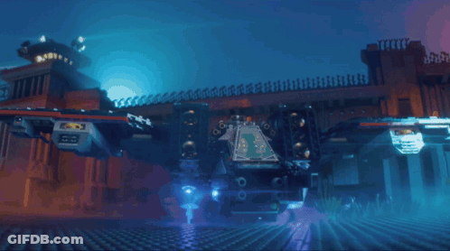 Lego Batman And Robin Flying GIF
