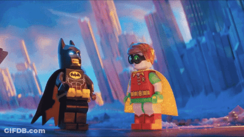 Lego Batman And Robin In City GIF