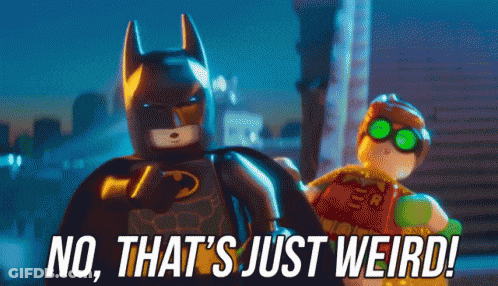 Lego Batman And Robin No That's Just Weird GIF