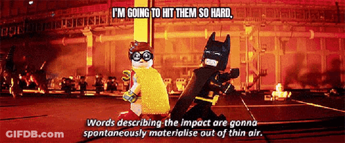 Lego Batman And Robin Standing In Movie Scene GIF
