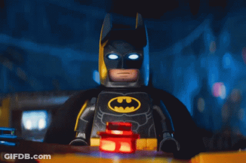 Lego Batman Holding Red Light GIF