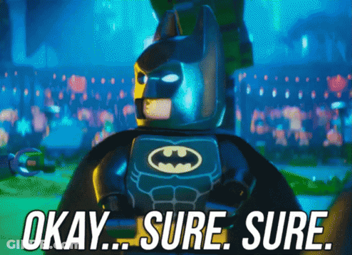 Lego Batman Okay Sure GIF