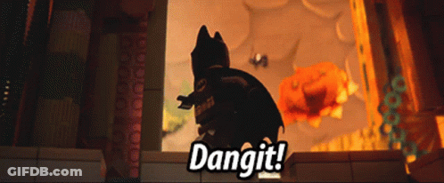 Lego Batman Saying Dangit GIF