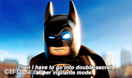 Lego Batman Saying Double-Secret Vigilante Mode GIF
