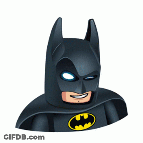 Lego Batman Smiling Cartoon Drawing GIF