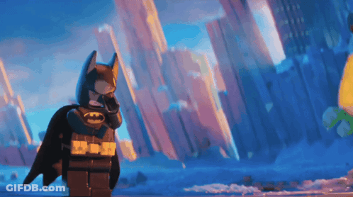 Lego Batman Talking On Phone GIF