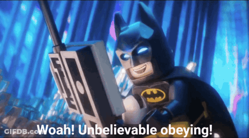 Lego Batman Woah Unbelievable Obeying GIF