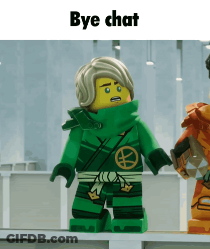 Lego Character Saying Bye Chat GIF