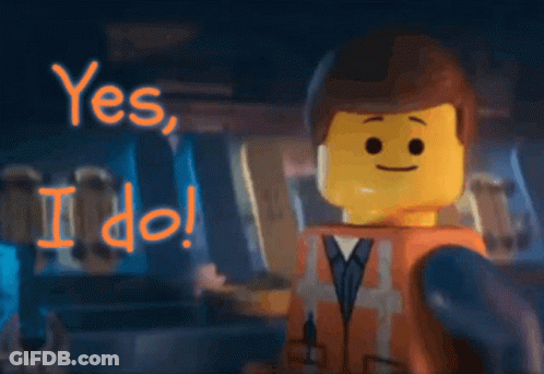 Lego Character Saying Yes I Do GIF