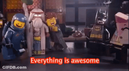 Lego Characters With Everything Is Awesome GIF