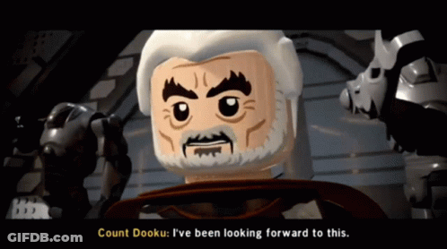Lego Count Dooku Says Looking Forward GIF